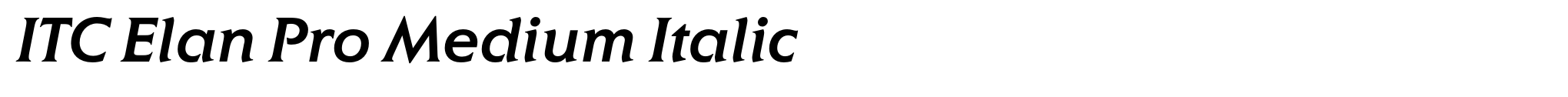 ITC Elan Pro Medium Italic image